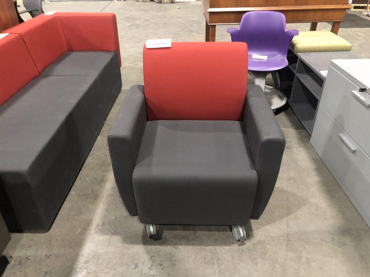 Artopex Red & Grey Mobile Club Chairs