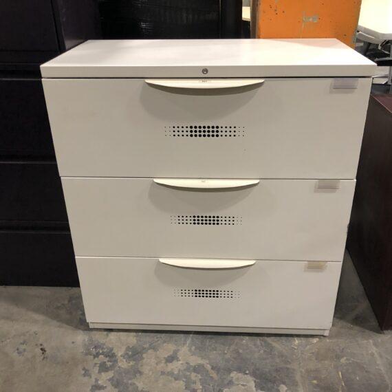 Light Grey 3 Drawer File Cabinet