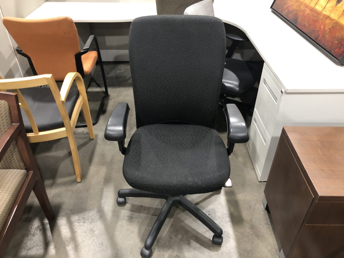 Black “Cracked Ice” Task Chairs