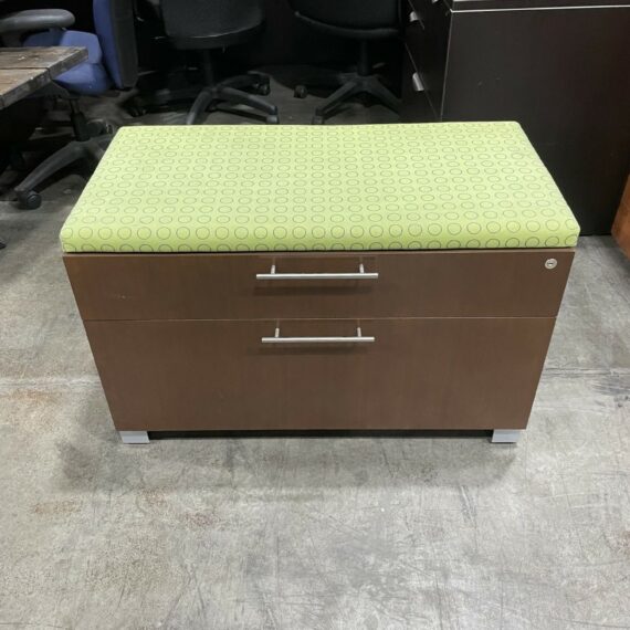 Green Cushioned File Cabinet