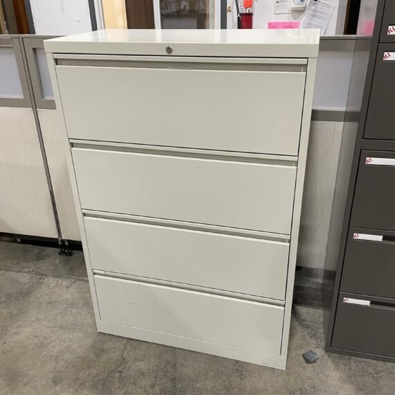 Light Grey 4 Drawer File Cabinet