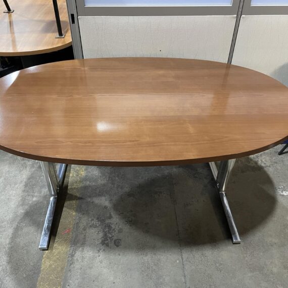Brown & Silver Meeting Table