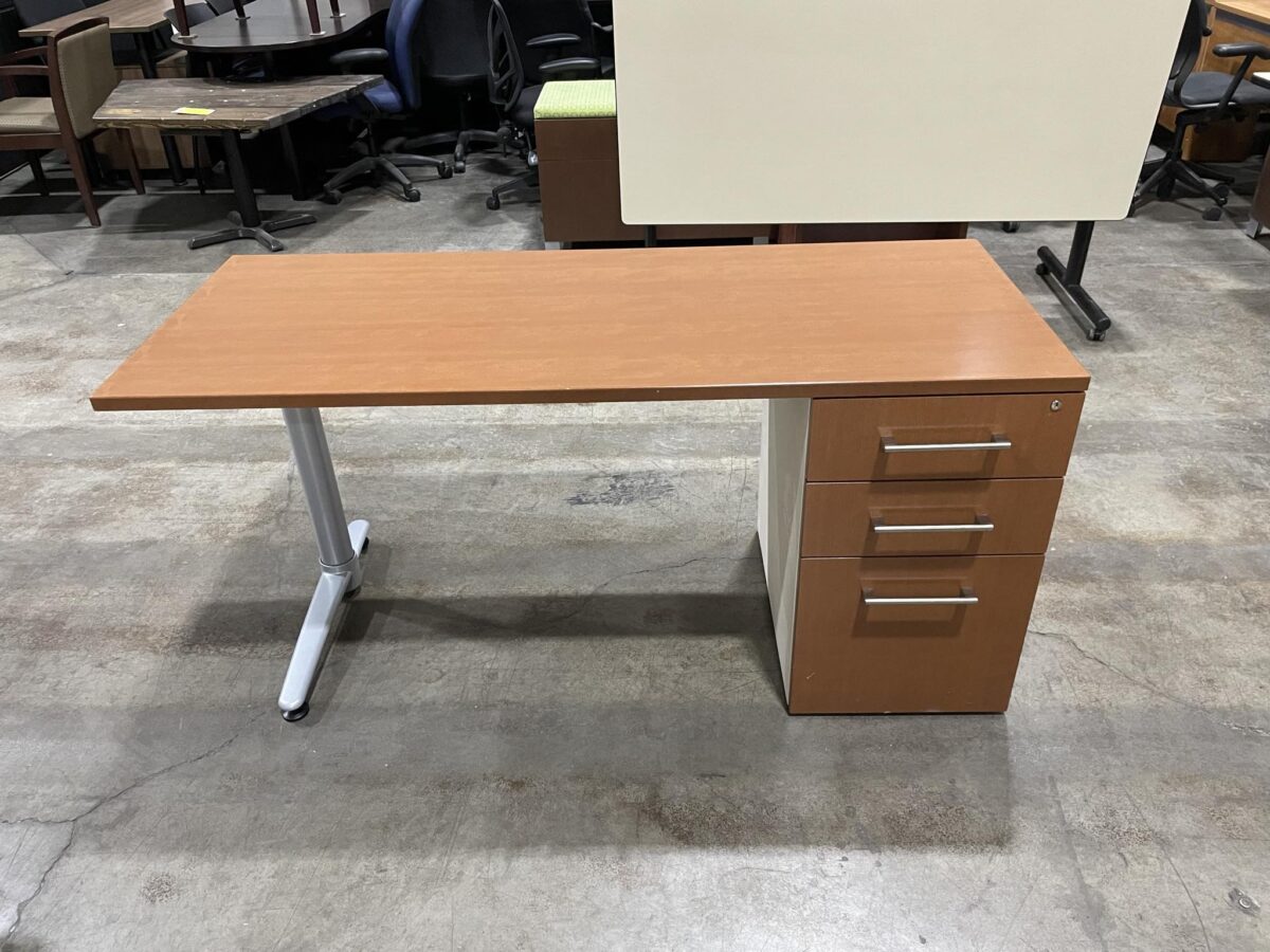 Brown Straight Desk