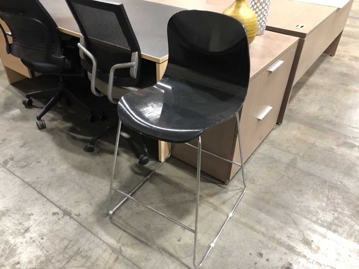 Black Curved Bar Stools